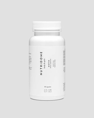 Biotyna w kapsułkach  2500 mcg witaminy H na włosy, skórę i paznokcie Nutridome 60 szt.