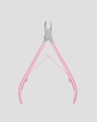 You Beauty professional 5mm cuticle clippers with satin pink handle - 1