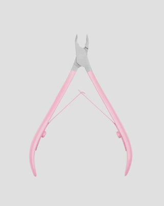 You Beauty professional 3mm cuticle clippers with satin pink handle - 1