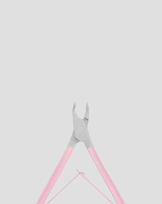 You Beauty professional 3mm cuticle clippers with satin pink handle - 2