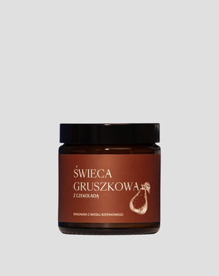 Mglife natural rapeseed wax candle with pear scent with chocolate