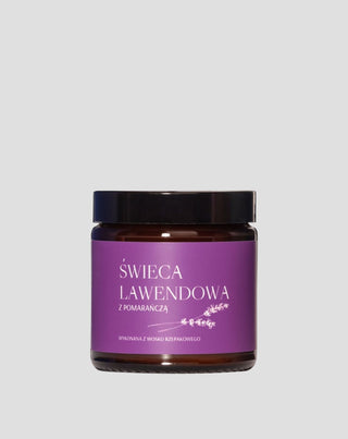 Rapeseed Wax Candle Lavender and Orange with 100% Cotton Wick Mglife - 1