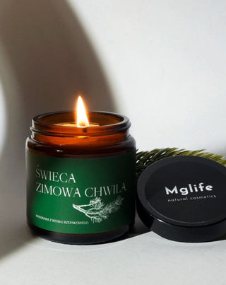 Mglife A Winter Moment vegan rapeseed candle with the scent of pine, cedar, and amber 120 ml - 2