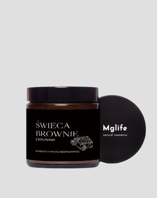 Mglife Raspberry Brownie scented vegan rapeseed candle 120 ml - 4