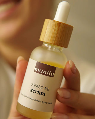 Two-Phase Night Serum for Dry Skin with Hyaluronic Acid and Vitamin C Manilu