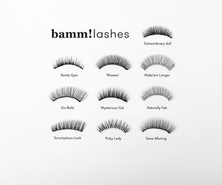Bamm!Lashes Mysterious Gal 2D false strip eyelashes for repeated use - 5