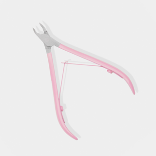 You Beauty professional 3mm cuticle clippers with satin pink handle