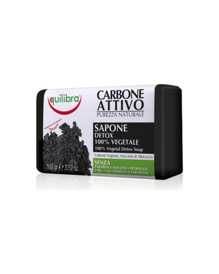 Equilibra activated charcoal cleansing soap from coconut shell - 1