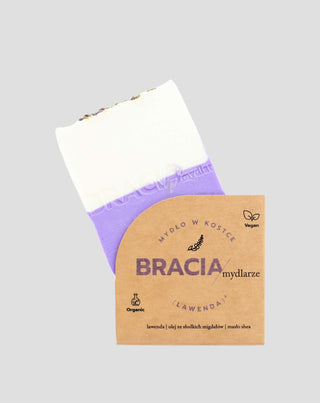 Soothing and moisturizing lavender bar soap with rice oil and shea butter Bracia Mydlarze_3 - 3