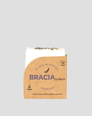 Soothing and moisturizing lavender bar soap with rice oil and shea butter Bracia Mydlarze - 1