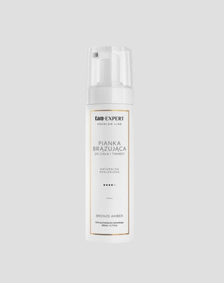 Light Self-Tanning Foam in Bronze Amber Shade for Face and Body TanExpert
