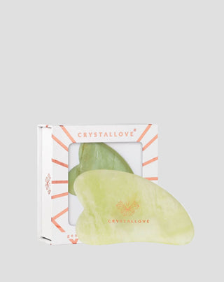 Jade gua sha facial massage plate youth stone Crystallove - 1