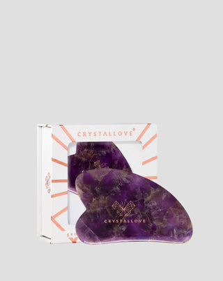 Gua sha facial massage plate made of amethyst, the stone of harmony and relaxation Crystallove - 1