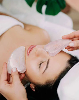 Facial Gua Sha Massage Stone with Pink Quartz Stone of Love Crystallove - 2