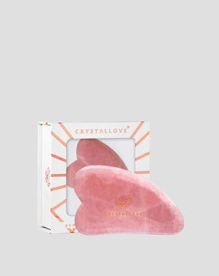 Face massage gua sha board made of rose quartz - love stone Crystallove - 1