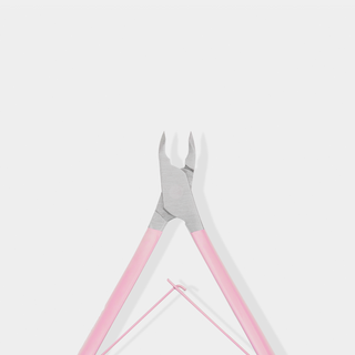 You Beauty professional 3mm cuticle clippers with satin pink handle