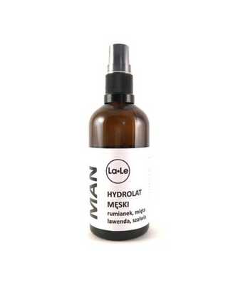 Men's hydrolate to soothe aftershave irritation and inflammation La-Le