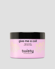 Twisty mask for curly, high porosity hair with shea butter and hemp oil