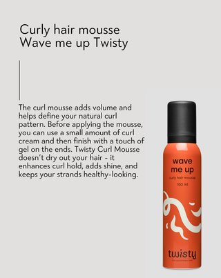 Wave me up Twisty curly hair mousse fixes the curl without weighing it down - 3