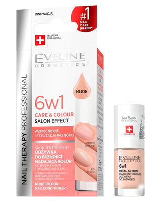 6-in-1 Colour-Enhancing Nail Concentrated Conditioner, Nude Eveline