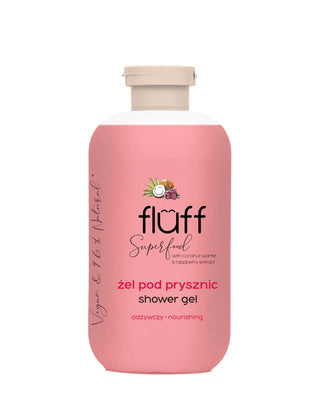 Shower Gel with Coconut and Raspberry Scent, Regenerating and Softening Fluff