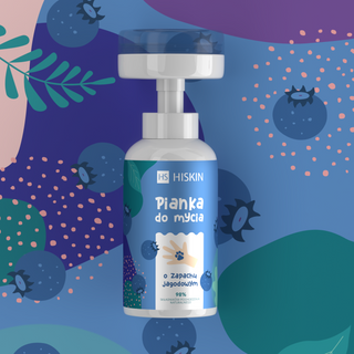 Blueberry-Scented Foam for Children Hand and Body Wash HiSkin