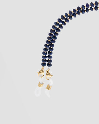 Natural stone lapis lazuli eyeglass chain Mys_2