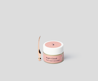 Nighttime Eye Cream with Eco-Friendly Hemp Oil and Massage Spatula Slaap