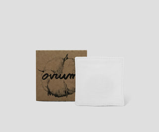 Large Reusable Organic Cotton Makeup Remover Pad White Ovium