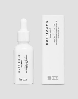 Mandelic acid 30% revitalizing face serum with pro-vitamin b5 and macadamia oil Nutridome - 3