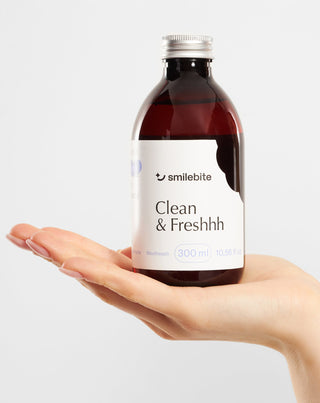 Smilebite mouthwash with mint flavour and anti-caries effect