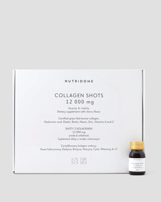 Collagen shots in liquid form 12,000 mg with vitamins dietary supplement Nutridome 30 x 30 ml - 1