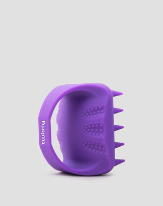 Twisty soft silicone scalp massager to stimulate microcirculation
