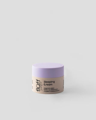 Fluff night face cream with moon dust illuminating and correcting skin tone