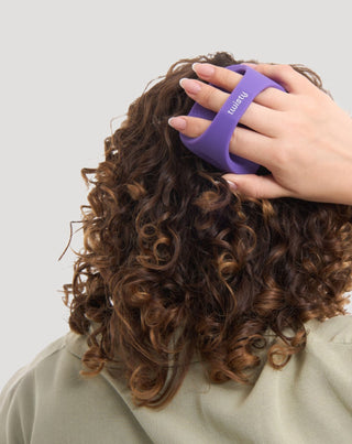 Silicone massager set + enzymatic scrub for cleansing and stimulating scalp microcirculation — Twisty - 6