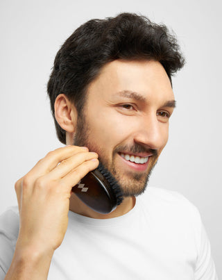 Beechwood beard punch with natural boar bristles Monolith - 3