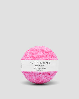 Sparkling bath ball with nourishing oils to moisturize the skin Nutridome Red Fruits - 3