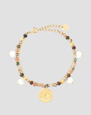 Bracelet with natural stones agate, maifan, jasper, jade and aventurine Mys