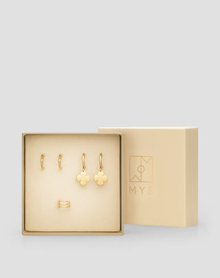 Mys set of gold-plated stainless steel earrings