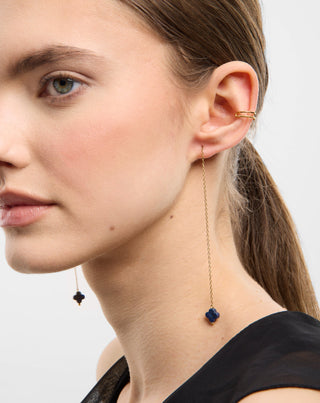 Set of gold-plated earrings with lapis lazuli in stainless steel Mys_1