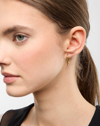 Set of gold-plated earrings with lapis lazuli in stainless steel Mys_2