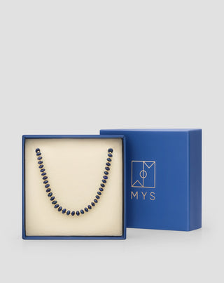 Gold-plated eyeglass chain with lapis lazuli Mys_1