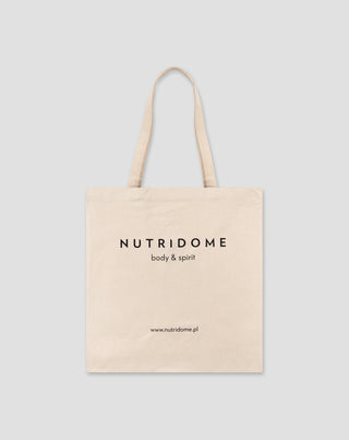 Nutridome eco-friendly écru printed cotton shopping bag - 1