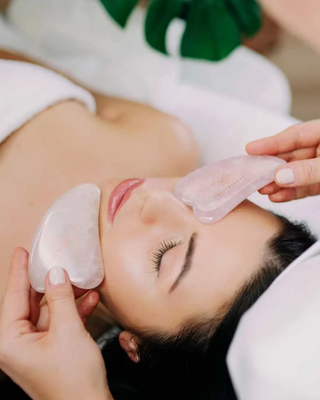 Facial Gua Sha Massage Stone with Pink Quartz Stone of Love Crystallove - 2