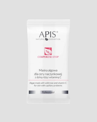 Maska algowa dla cery naczynkowej z dziką różą i witaminą C Couperose-Stop Apis