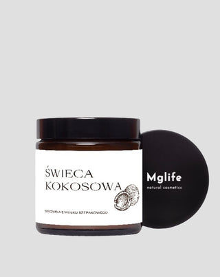 Mglife vegan rapeseed candle with cotton wick with coconut scent120ml - 4
