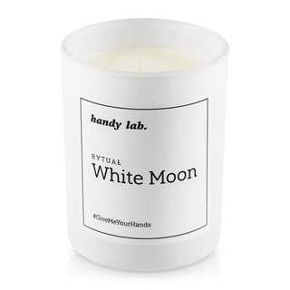 Handy Lab White Moon Ritual soy candle with white tea scent