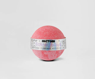 Oh!Tomi Pink Flamingo Asteroid fizzy bath bomb with nourishing oils