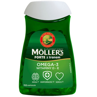 Dietary supplement with Omega-3 acids and vitamin D - E Forte Moller's 112 capsules. - 1