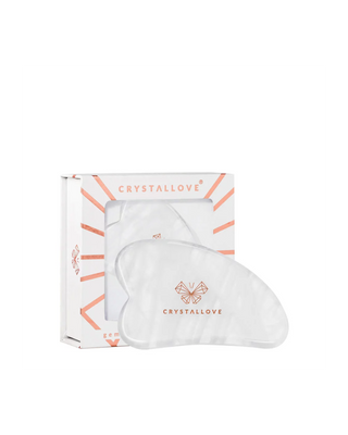 Facial Gua Sha Massage Plate with Rhinestone Cleansing Properties Crystallove - 1